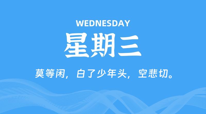 08月14日，星期三, 每天60秒读懂全世界！-科德博客